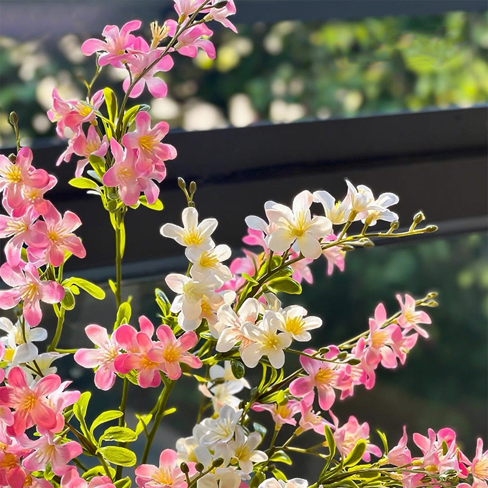 Blush & Ivory Forsythia Elegance Artisan Faux Floral Arrangement