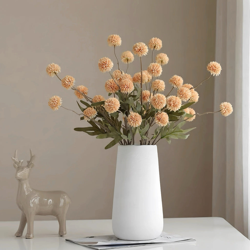 Faux Dandelion Arrangement - Cream (8 Stems / 50 Heads )