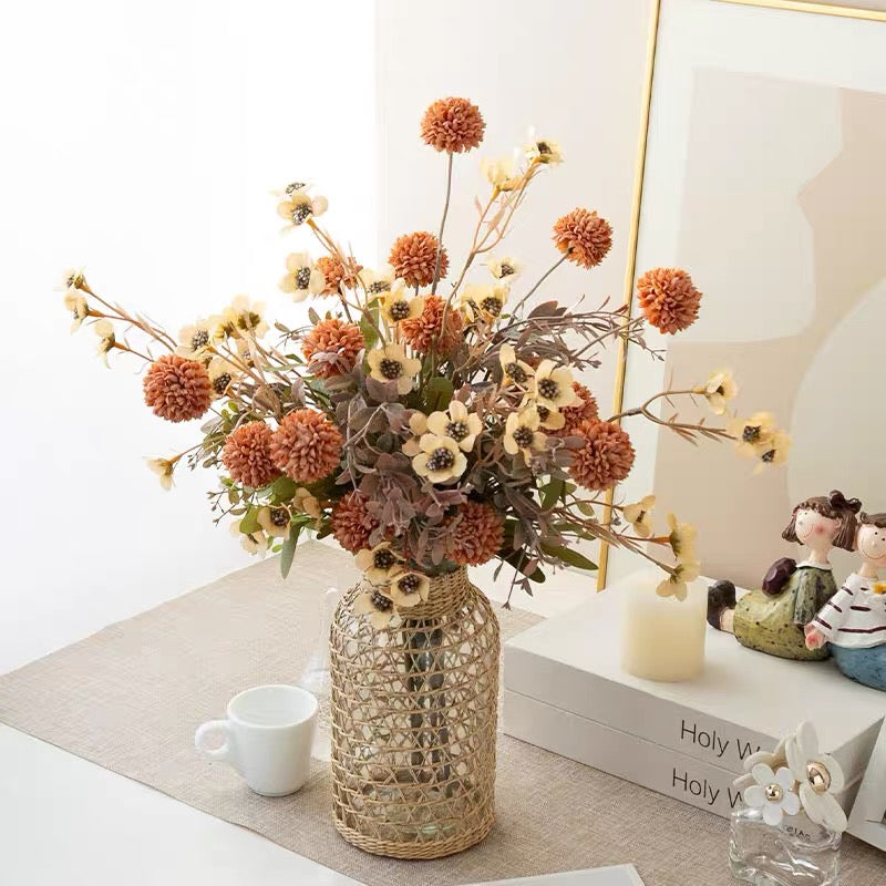 Woven Rattan Vase - Natural