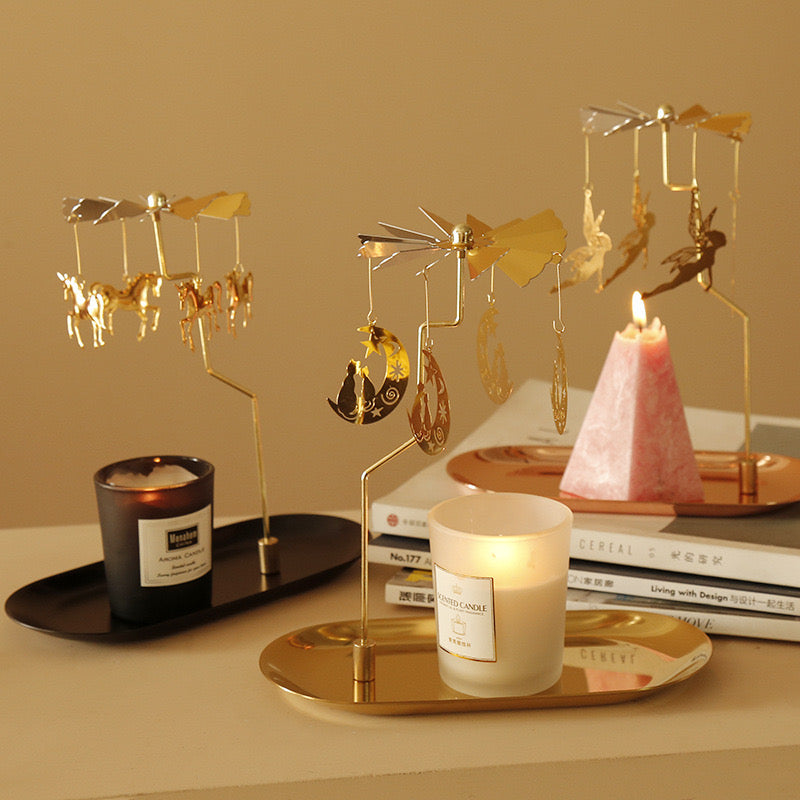Rotary Spinning Tea Light Candle Holder