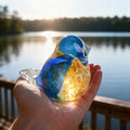 Hand Blown Glass Bird Ornament – Elegant Handmade Home Decor