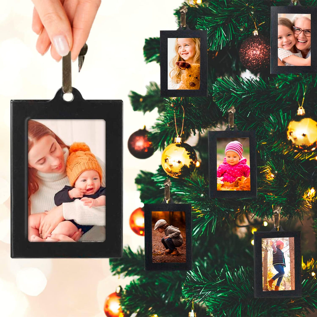 Antique Bronze Family Tree Ornament - 4-Frame Hanging Photo Display