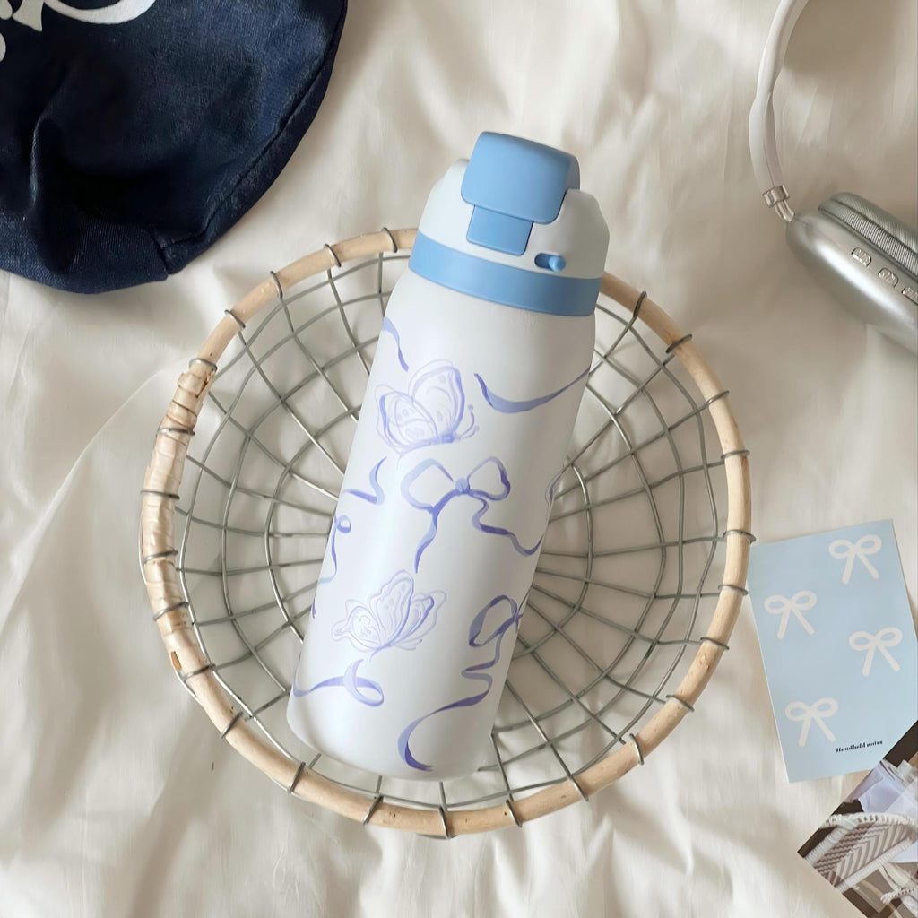 Ladies Insulated Water Bottle with Floral Design 
Maetiva