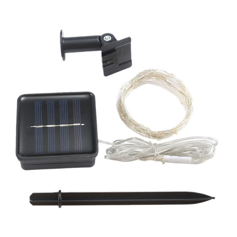 Outdoor Solar Copper Wire Fairy String Lights With Rechargeable Battery Box And Ground Stake 
Maetiva