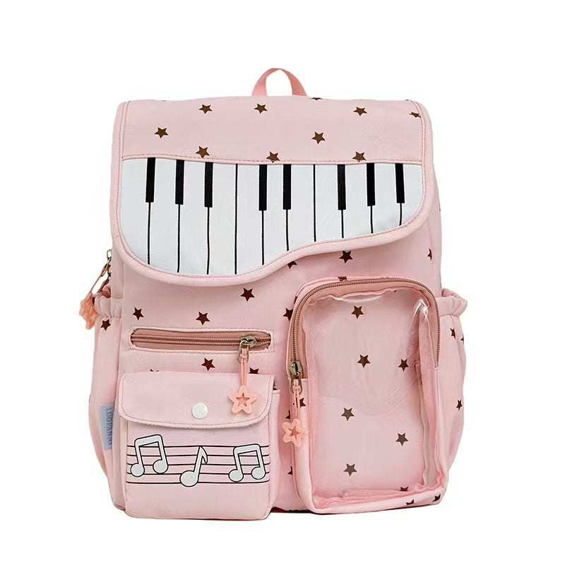 Backpack with Musical Piano Design and Multifunctional Compartments 
Maetiva