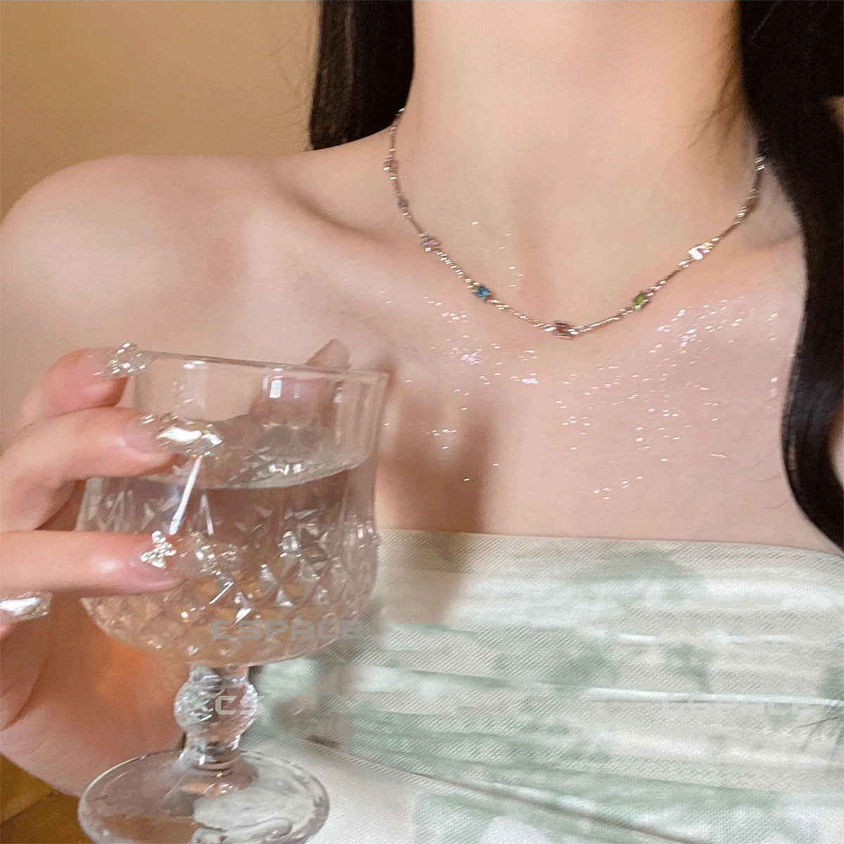 Dainty Colorful Link Necklace 
Maetiva