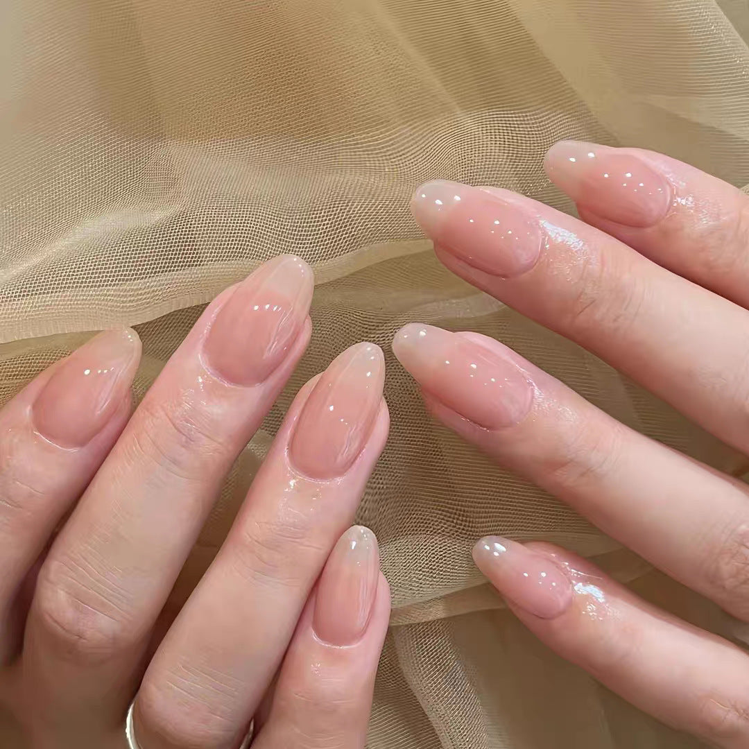 Ombre Stiletto Press-On Nail Art with Gem Accents 
Maetiva