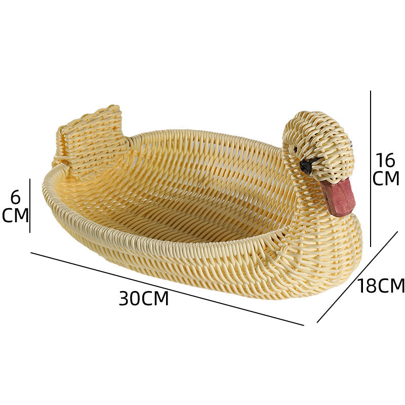 Decorative Woven Duck-Shaped Storage Basket 
Maetiva