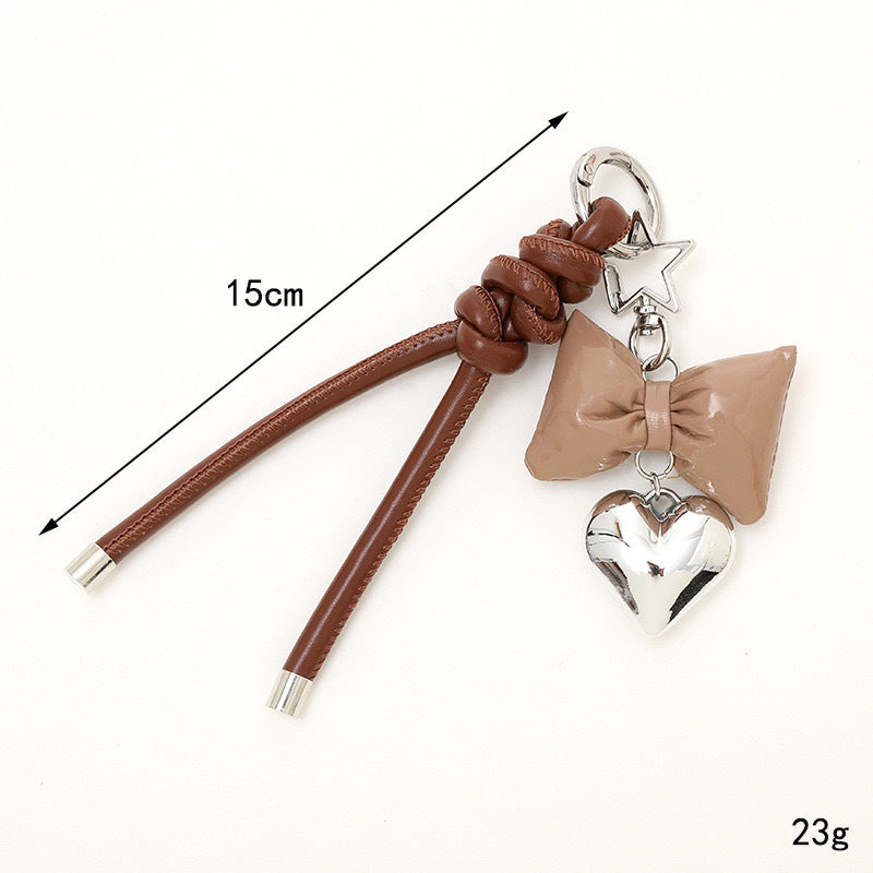 Fashionable Bow and Heart Keychain 
Maetiva