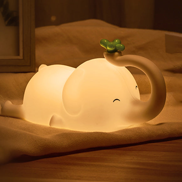 Maetiva® Squishy Silicone Flying Elephant LED Night Light - Perfect Gift for Kids and Girls