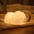 Maetiva® Squishy Silicone Flying Elephant LED Night Light - Perfect Gift for Kids and Girls