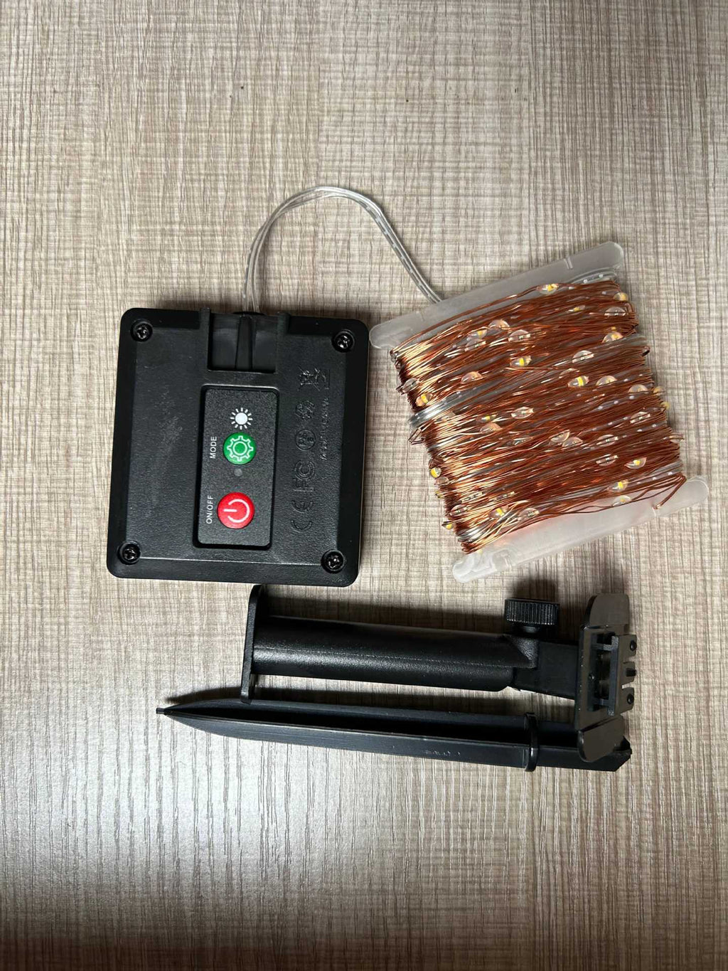 Outdoor Solar Copper Wire Fairy String Lights With Rechargeable Battery Box And Ground Stake 
Maetiva