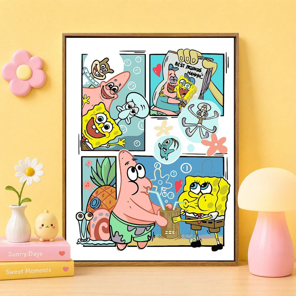 Cartoon Character Themed Wall Art Print 
Maetiva