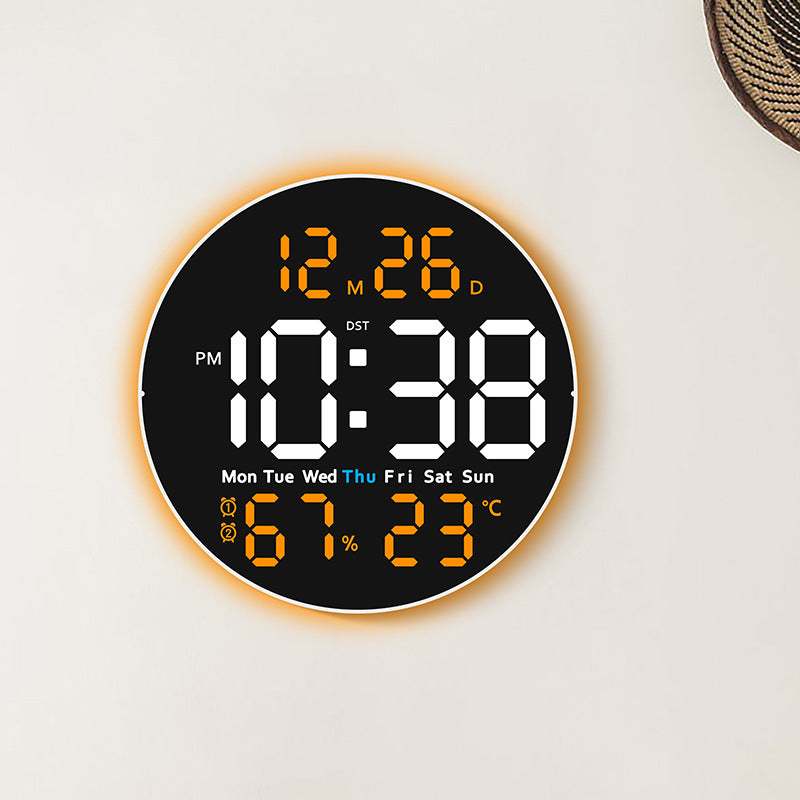 Digital LED alarm clock with hygrometer and temperature display 
Maetiva