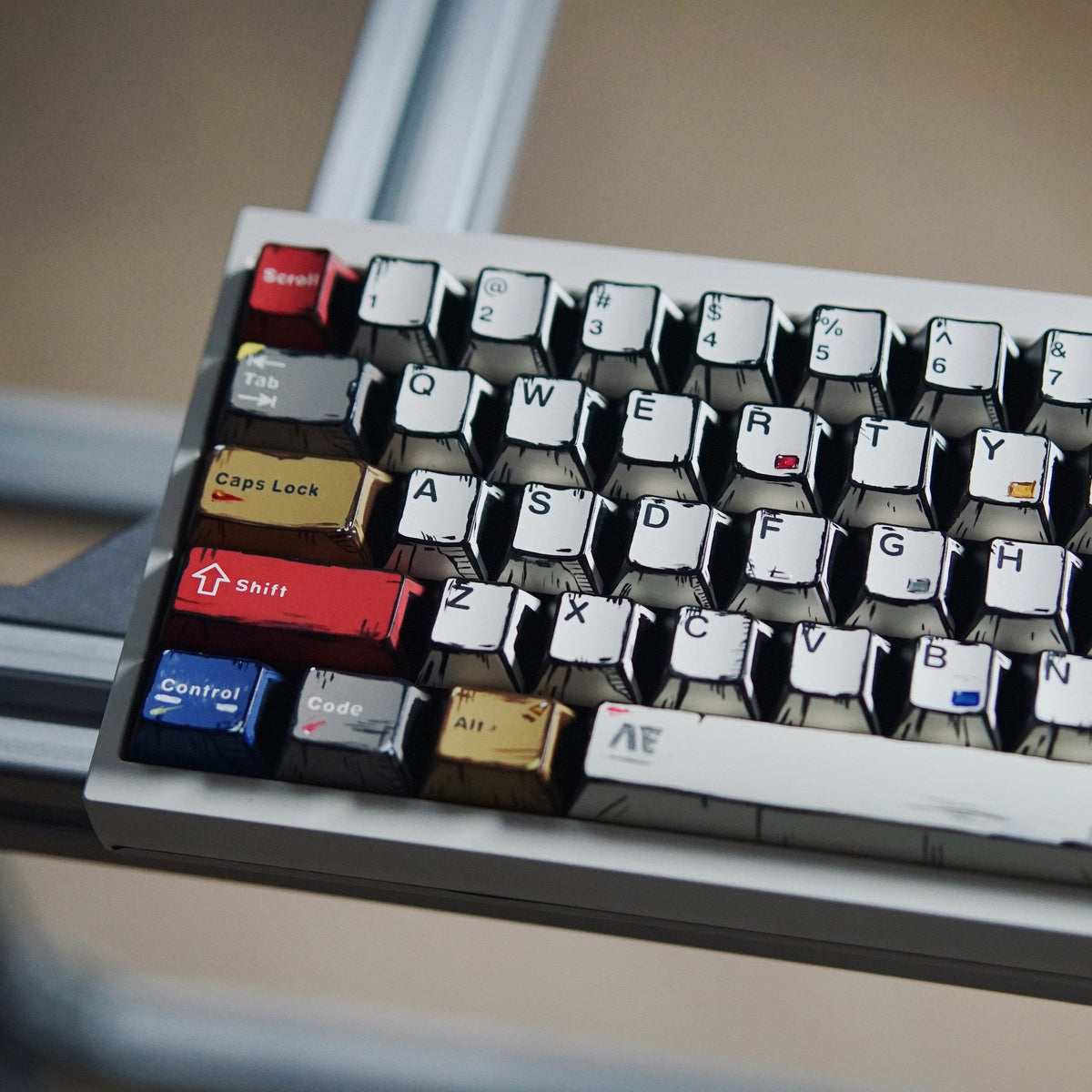 Retro-Themed Custom Mechanical Keyboard 
Maetiva