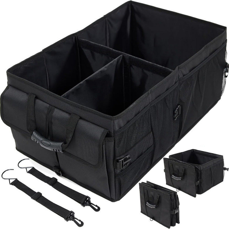 Spacious car organizer with removable compartments 
Maetiva