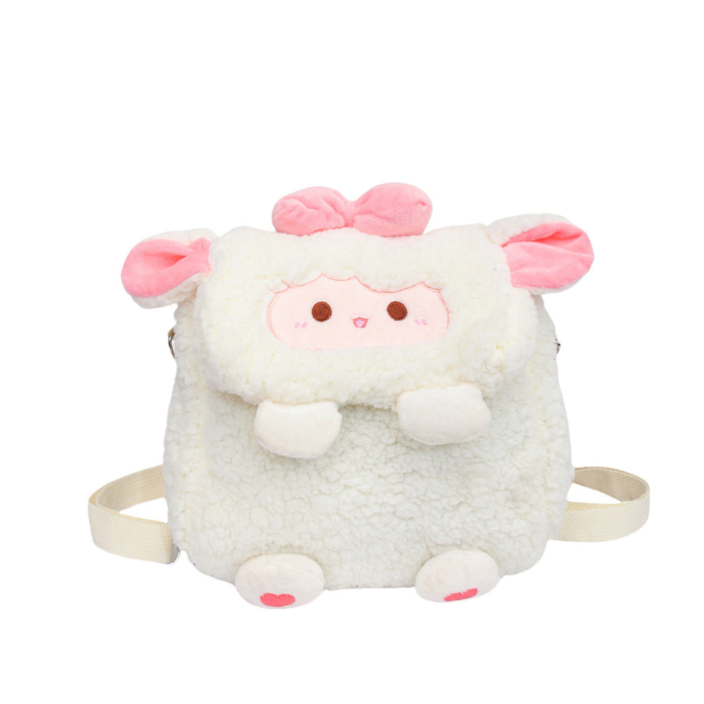 Plush backpack with animal character design 
Maetiva