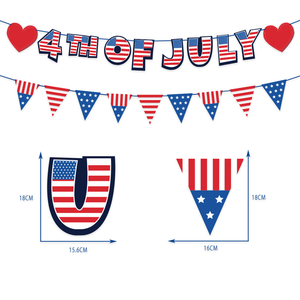 Unisex nan multi-piece hanging spiral garlands with patriotic USA cardboard pendants for party decoration 
Maetiva