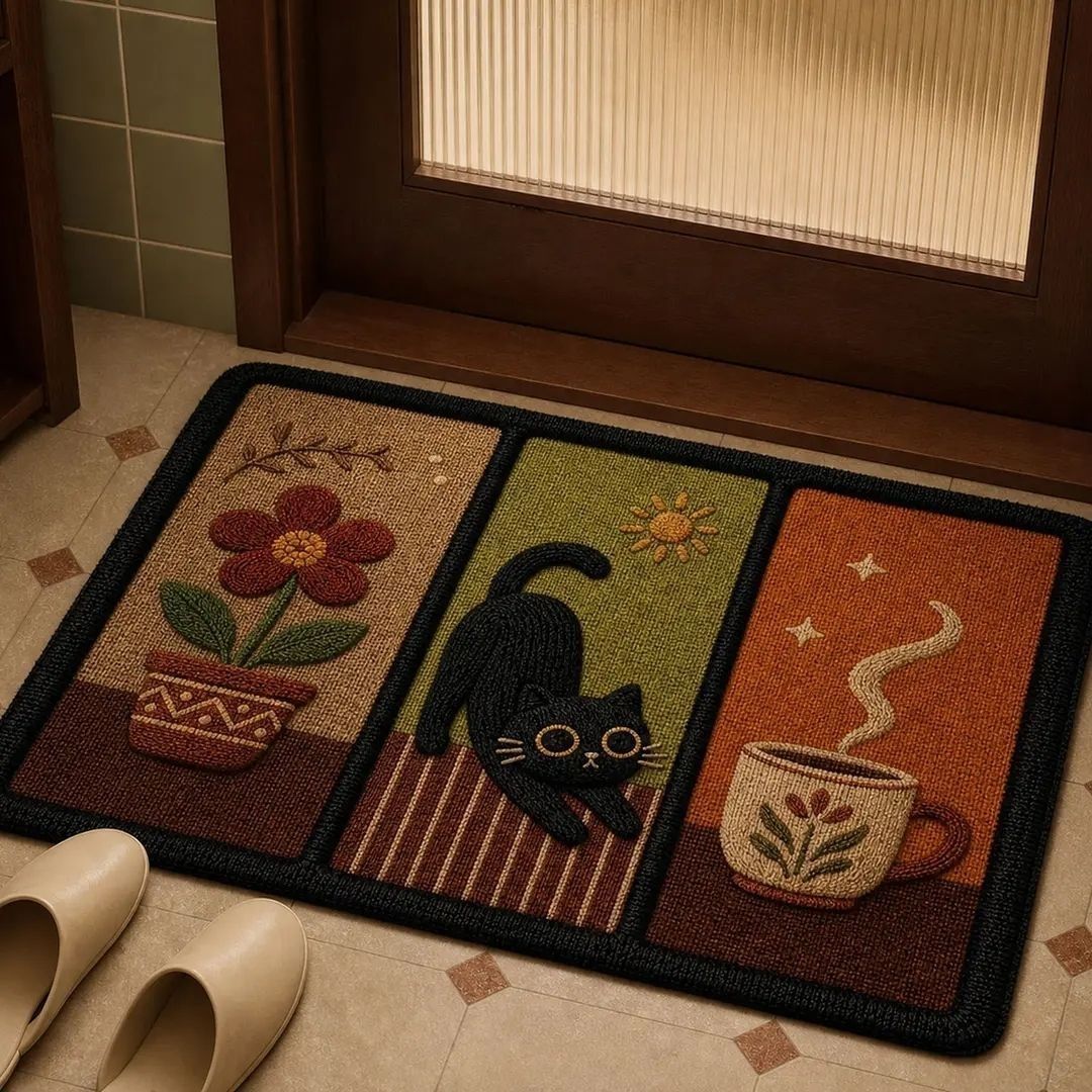 Cat-Themed Decorative Bath Mat 
Maetiva