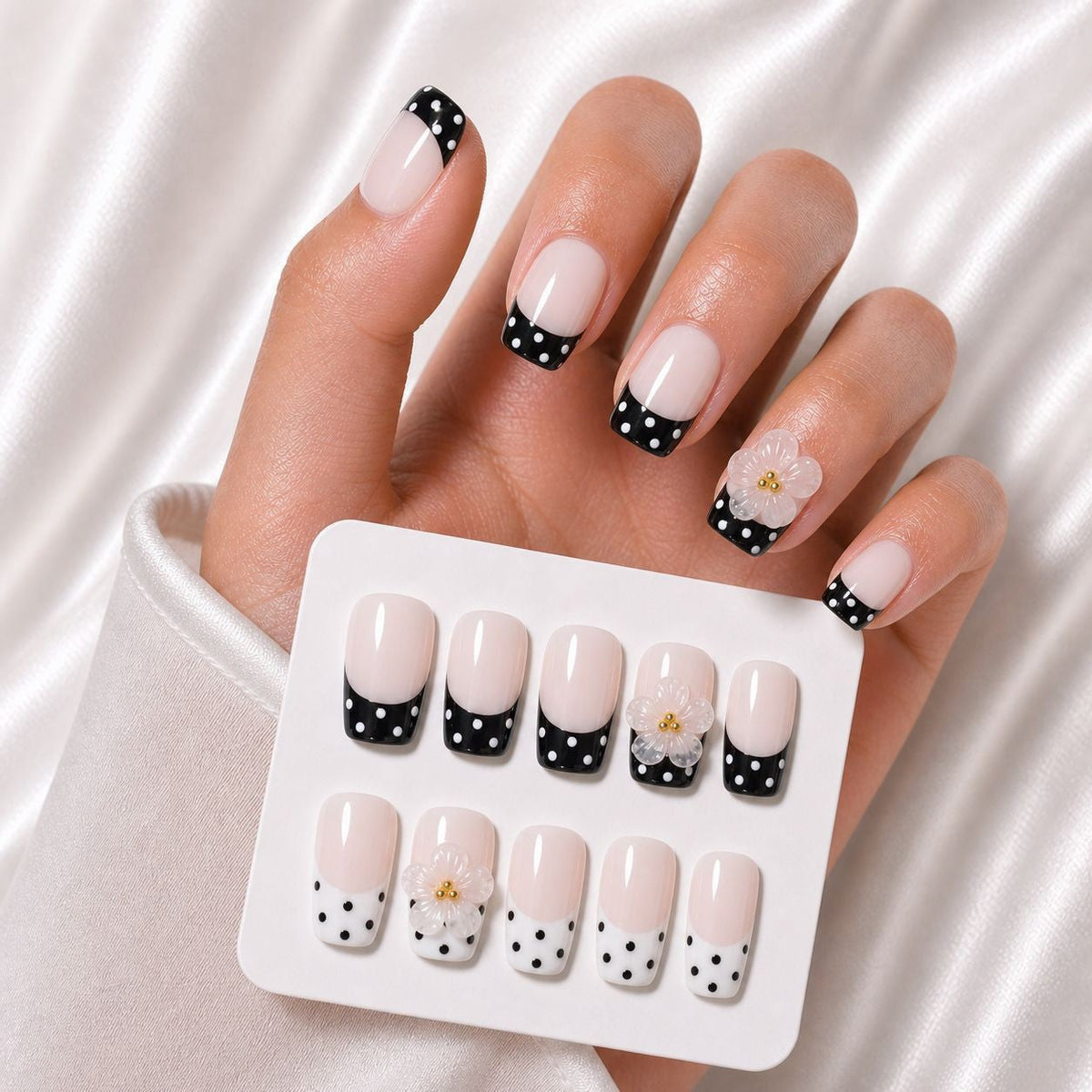 Elegant Floral Designer Nail Enhancements 
Maetiva