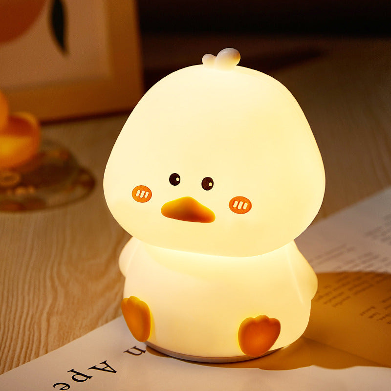 Maetiva® Squishy Silicone Shy Duck LED Night Light - Perfect Gift for Kids and Girls