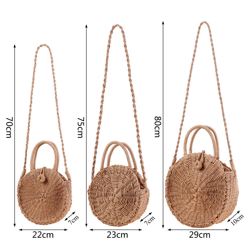 Hand-knotted shoulder bag in round design 
Maetiva