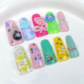 Creative press-on nails with playful 3D designs 
Maetiva