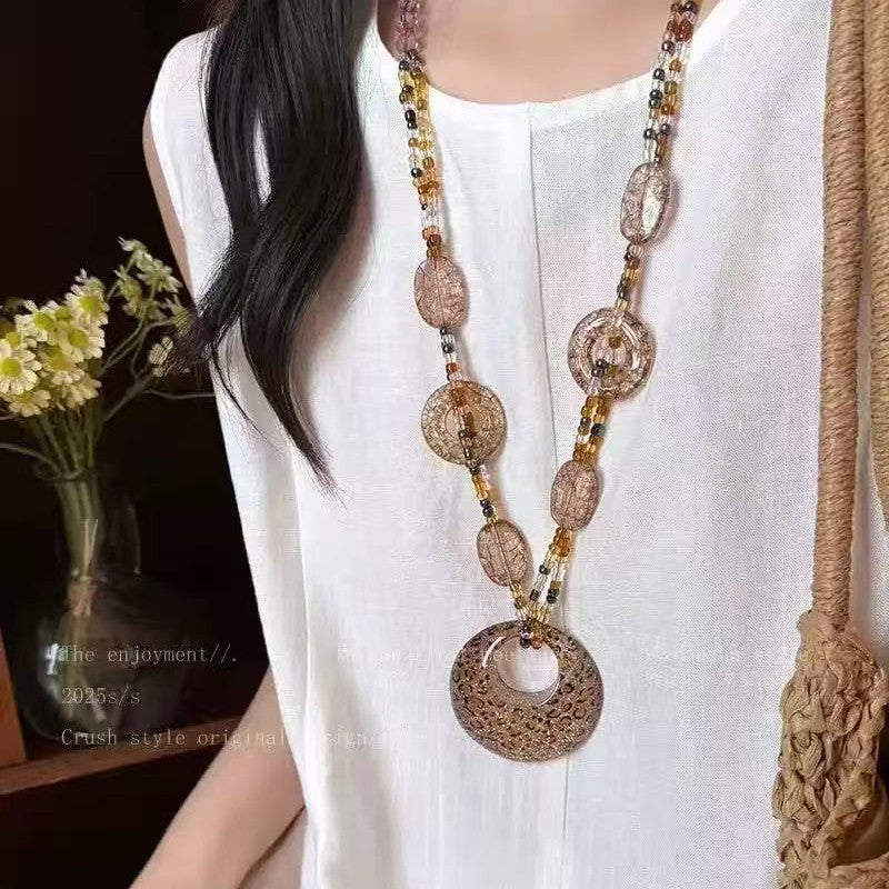 Handmade Beaded Pendant Necklace 
Maetiva