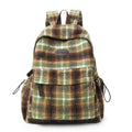 Cozy Plaid Patterned School Backpack 
Maetiva