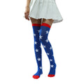 Ladies knee-high stockings with large star pattern, elastic finish and reinforced toe section 
Maetiva