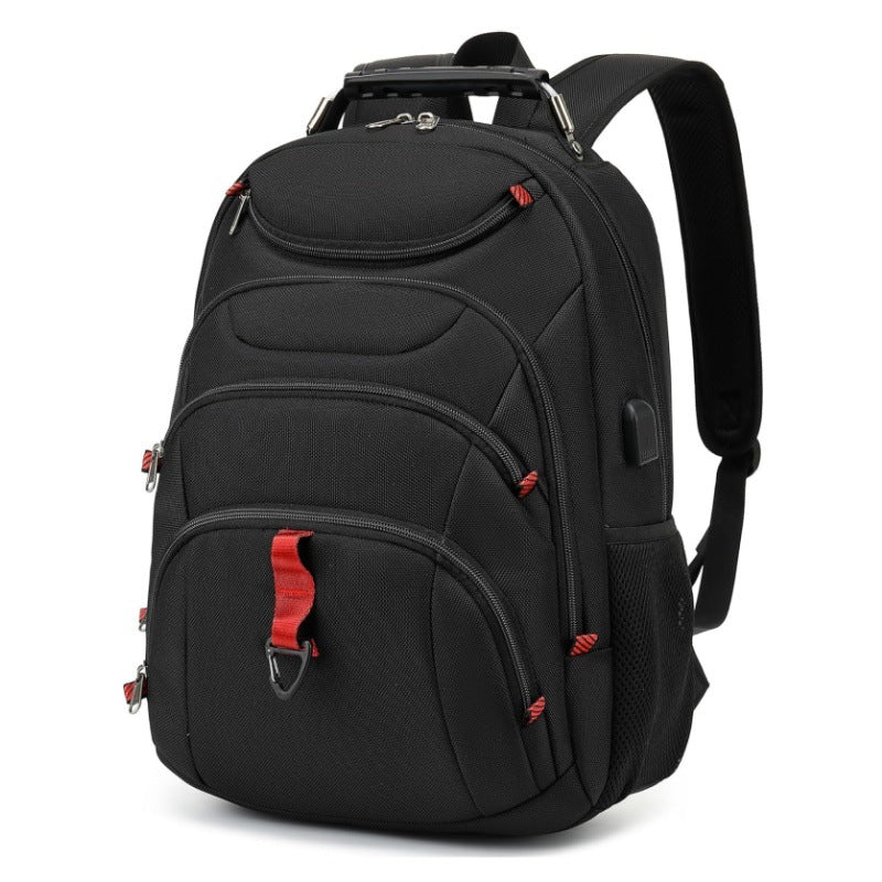 Multifunctional backpack with secure laptop and organizer compartment 
Maetiva
