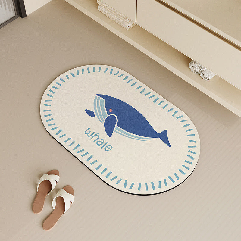Fun Whale-Themed Bath Mat 
Maetiva