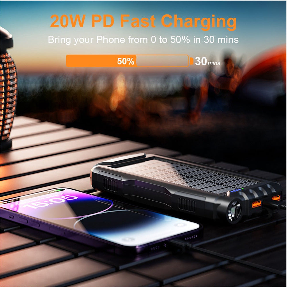 Robust Solar Power Bank with LED Flashlight 
Maetiva