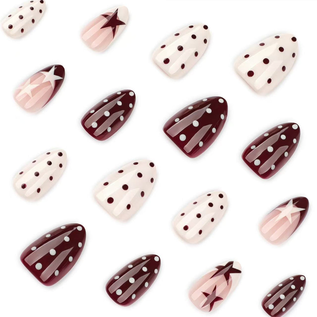 Artistic Star and Dot Press-On Nail Tips 
Maetiva