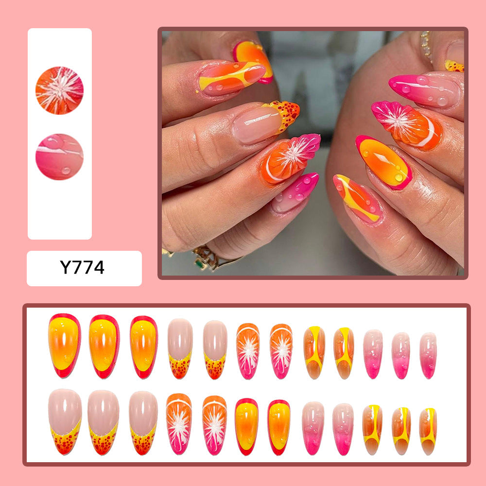 Artificial nails with fruity design 
Maetiva