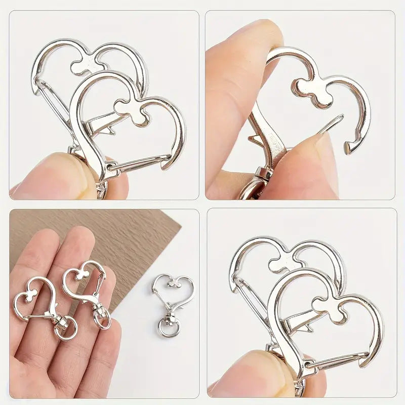 Heart-Shaped Snap Hook Clips 
Maetiva