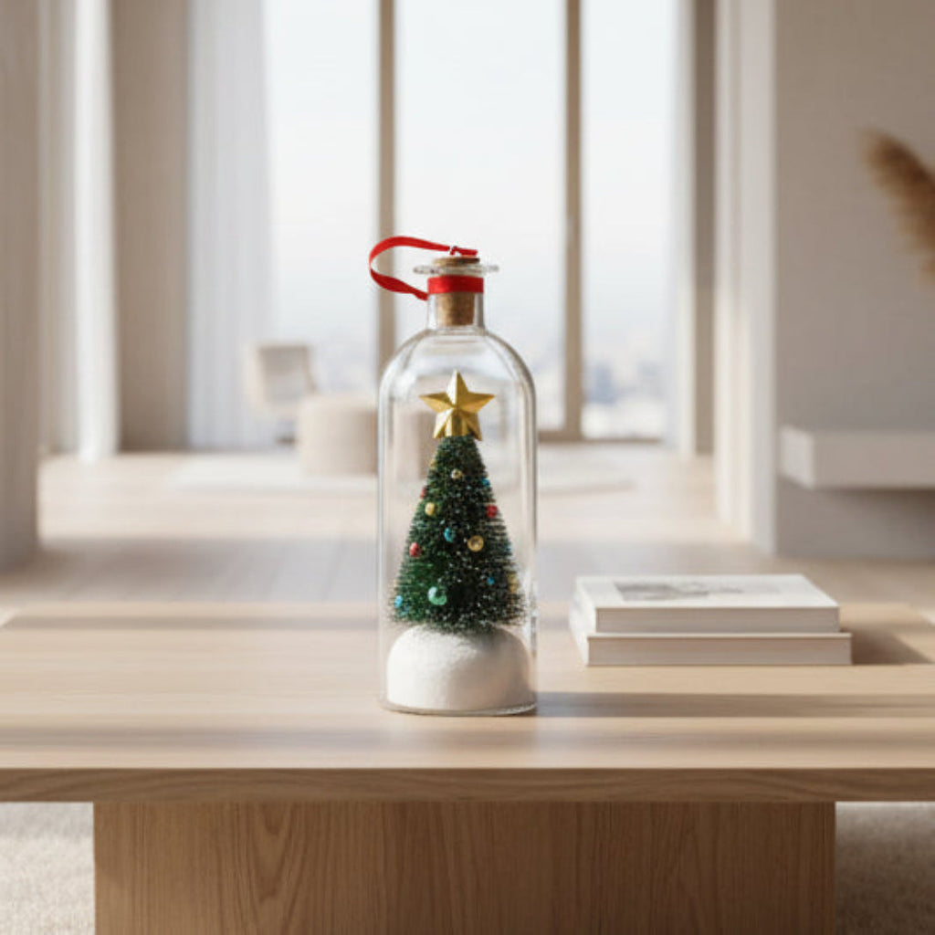 Recordable Christmas Tree Message in a Bottle – Personalized Holiday Keepsake Gift