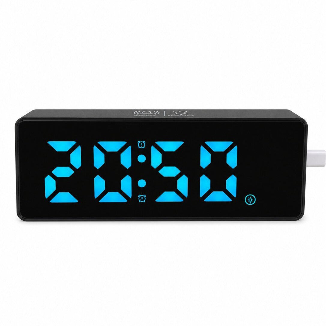 Digital Night Light Alarm Clock with Large LED Display 
Maetiva