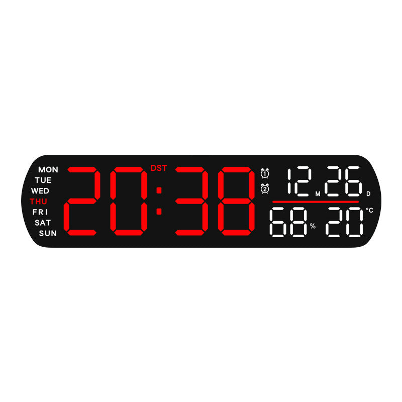 Digital wall clock with temperature and hygrometer display 
Maetiva