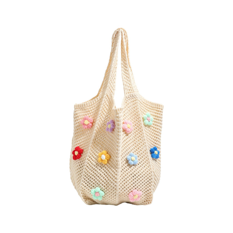 Floral Patterned Crochet Tote Bag 
Maetiva