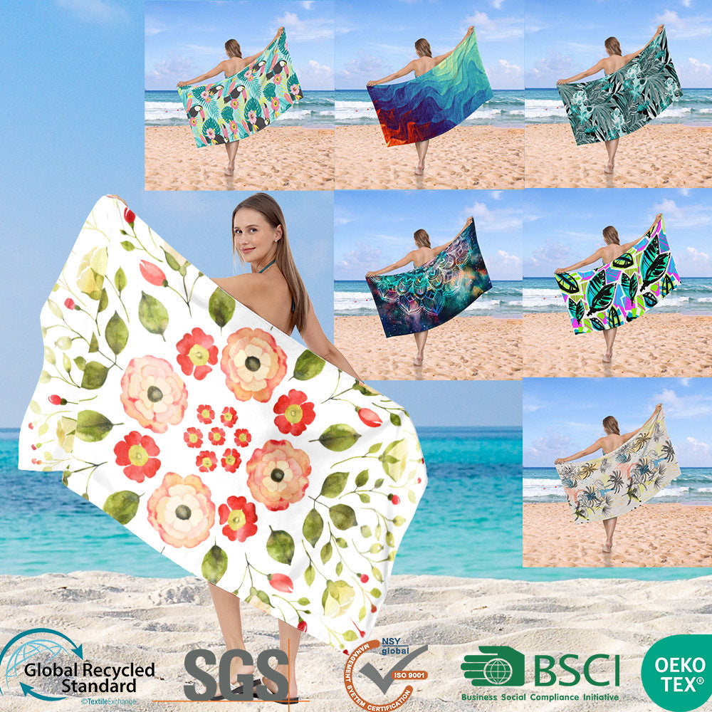 Beach towel in creative wave pattern 
Maetiva
