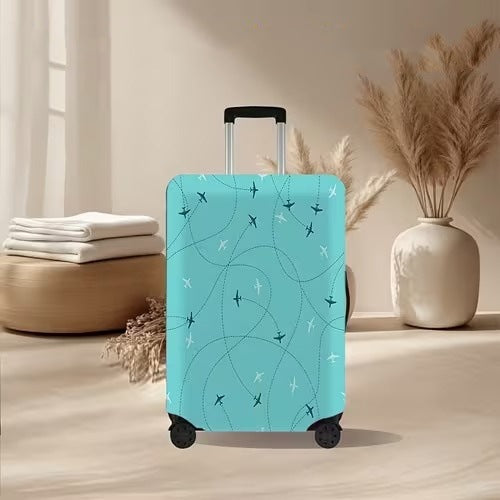 Unisex nan elastic suitcase cover with volcanic lava marble design, stretch protective cover for trolley 
Maetiva