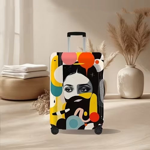 Unisex nan elastic suitcase cover with volcanic lava marble design, stretch protective cover for trolley 
Maetiva
