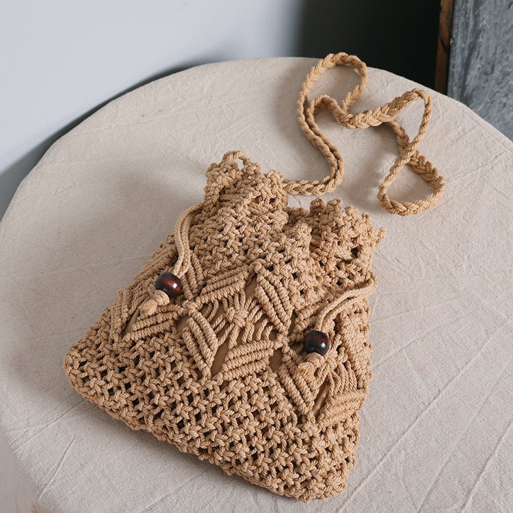 Macrame Bag with Adjustable Shoulder Strap 
Maetiva
