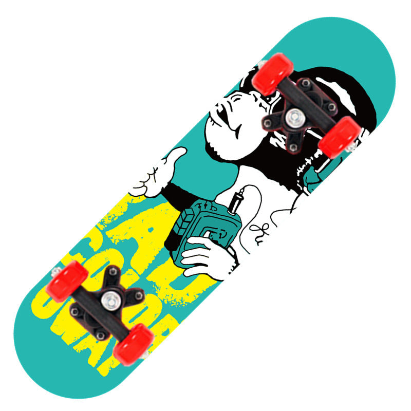 Stunt Skateboard with Anti-Slip Deck and Smooth Wheels