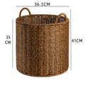 Round Woven Storage Basket with Durable Handles 
Maetiva