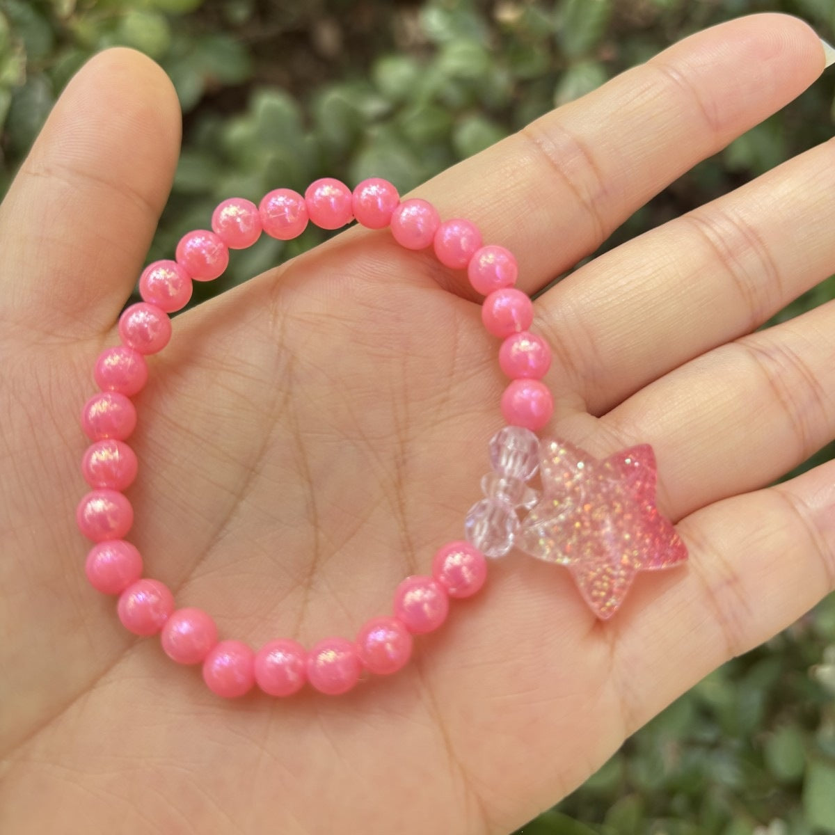 Cute bracelet with elephant charm Made of glass 
Maetiva