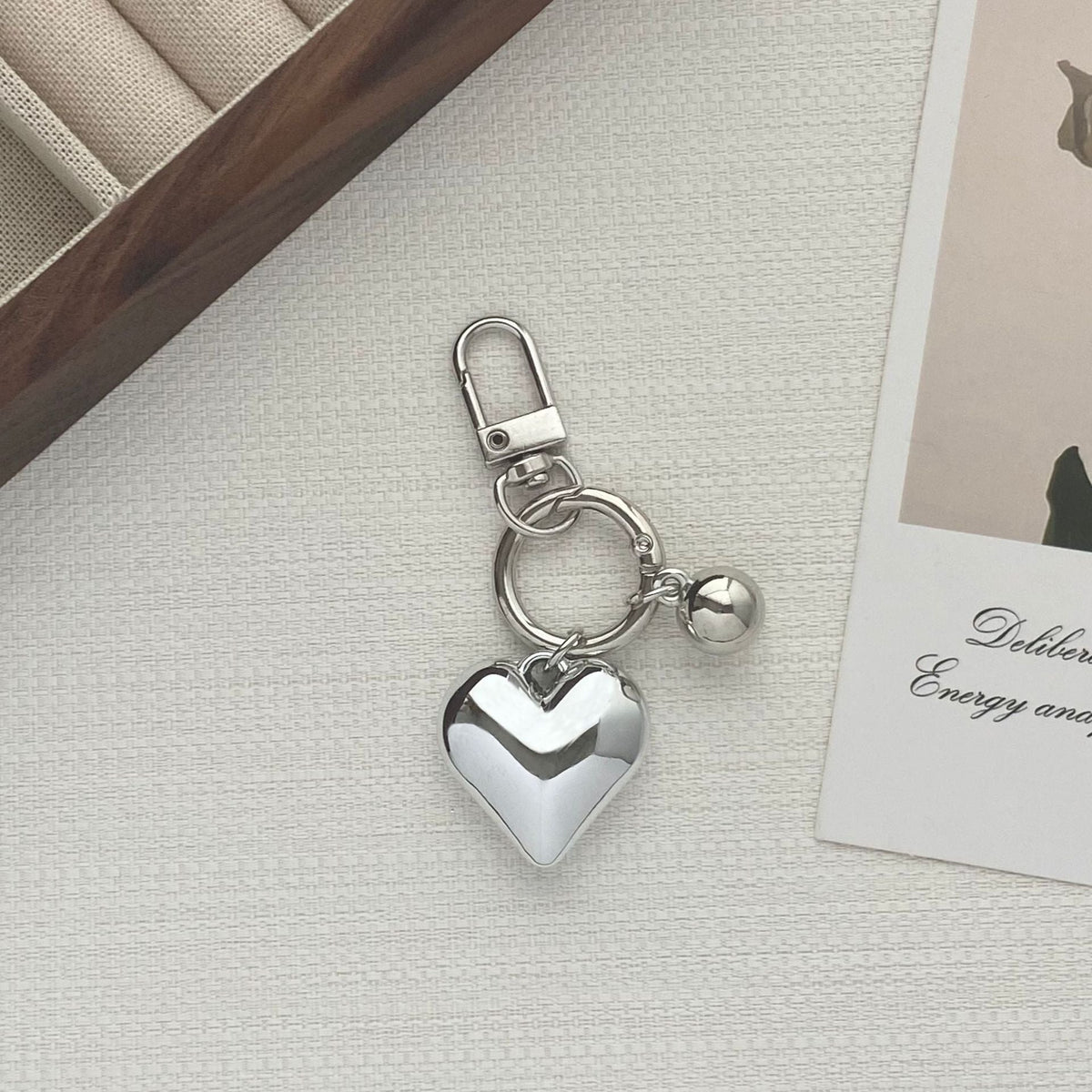 Chic Heart Charm Keychain 
Maetiva