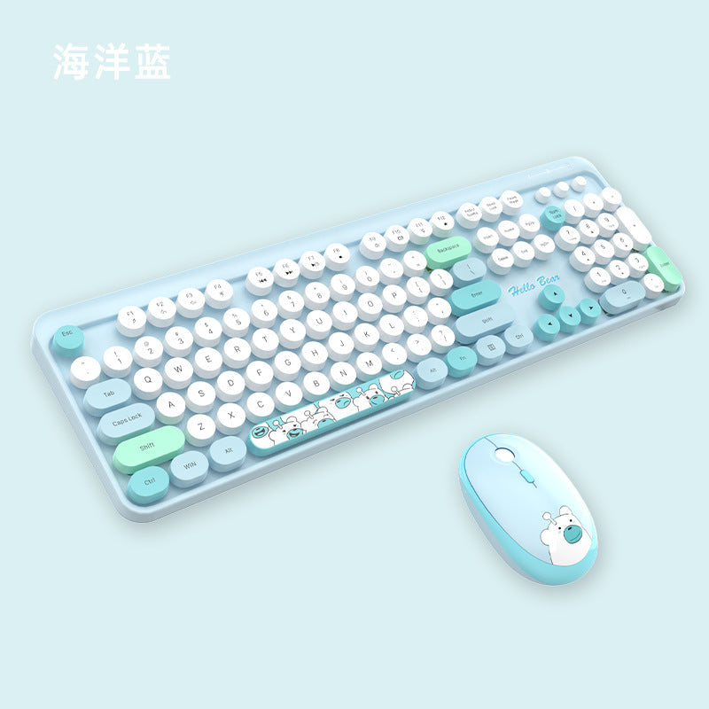 Cute Themed Wireless Keyboard and Mouse Set 
Maetiva
