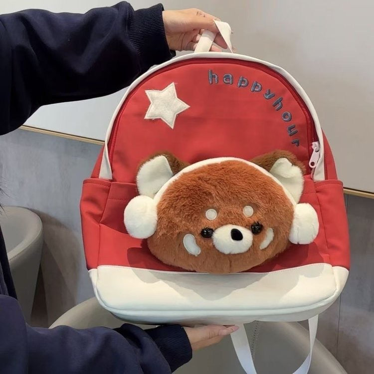 Backpack with Cute Plush Toy and Charming Design 
Maetiva